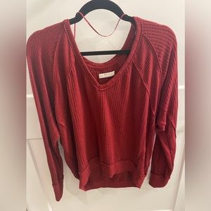 Free people “we the free” red sweater Size xs, runs large